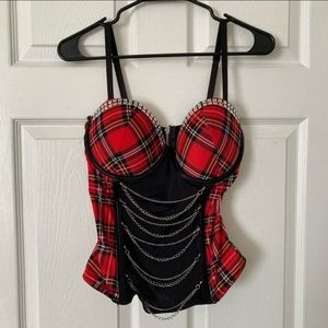 Hot Topic Morbid Threads Vintage Corset Bustier